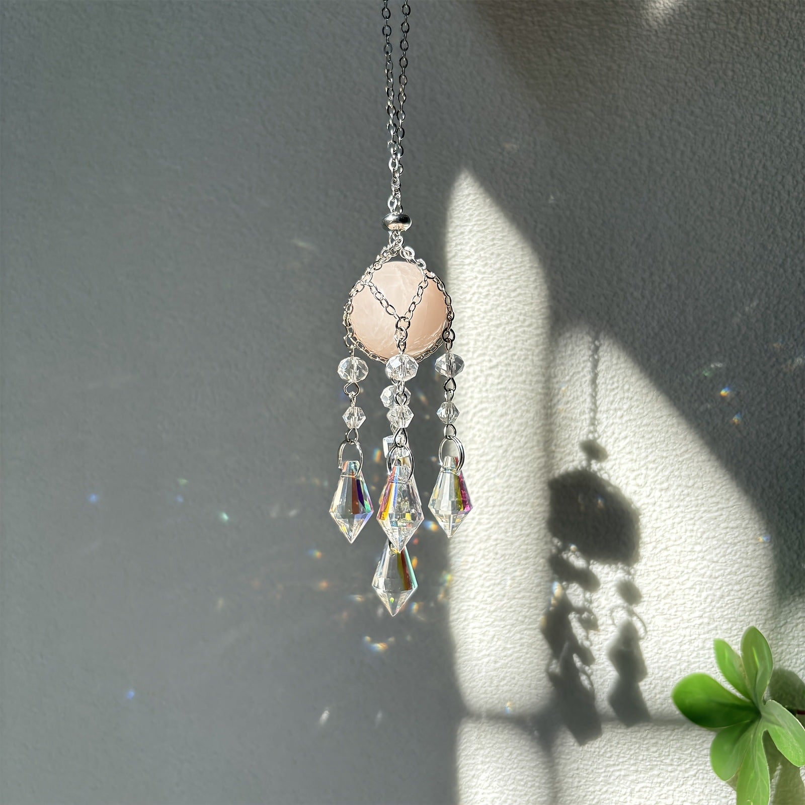 Warapped Natural Crystal Tassel Chain Suncatchers MK2CZAS6H7HLS75