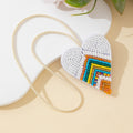 Colorful Beads Heart Pendant Keychain Bag Charm 6W10BBC779