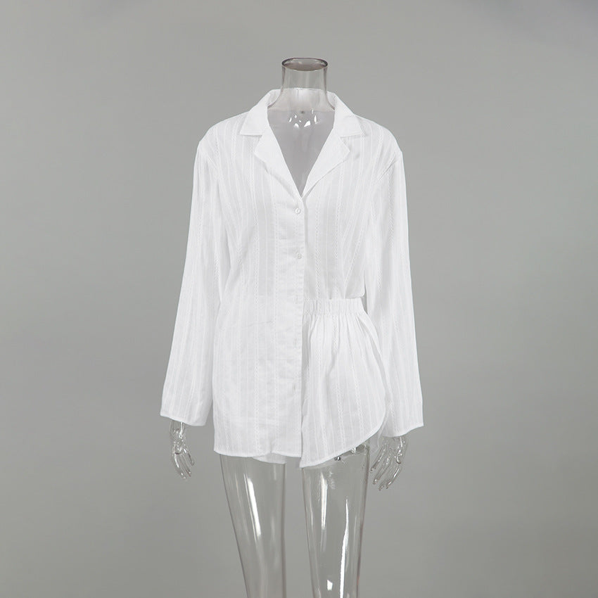 Stripe Jacquard Sleepwear Set - DippedShop Wholesale - #7955