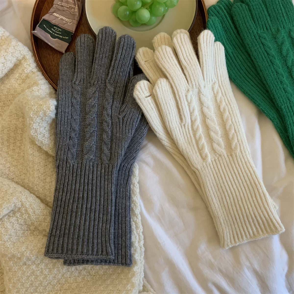 Winter Cable Knit Gloves - DippedShop Wholesale - #9635