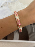 Vintage Enamel Gold Cuff Dripping Oil Bangle Bracelet 6W6JBR609