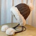 Faux Fur Pom Knit Beanie - DippedShop Wholesale - #1155