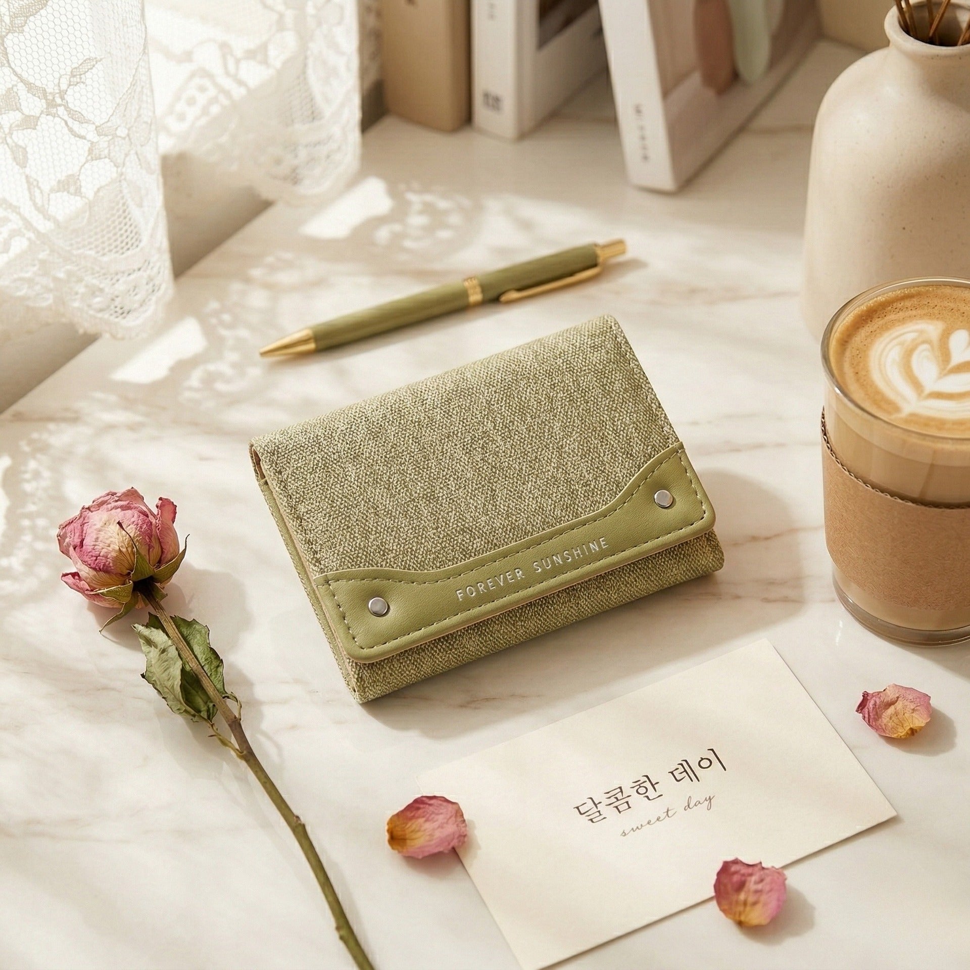 Fashion Trifold Portable Card Organizer Wallet 6S10BWB93