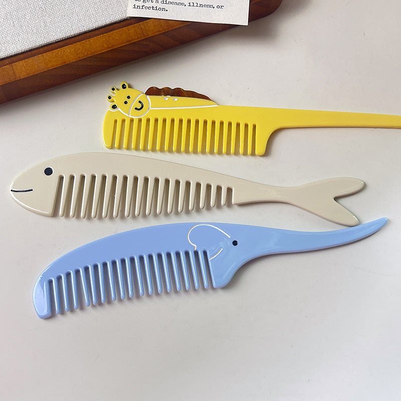 Cute Fish Shape Anti-Static Acetate Hair Combs MK2BLM6C5CB74