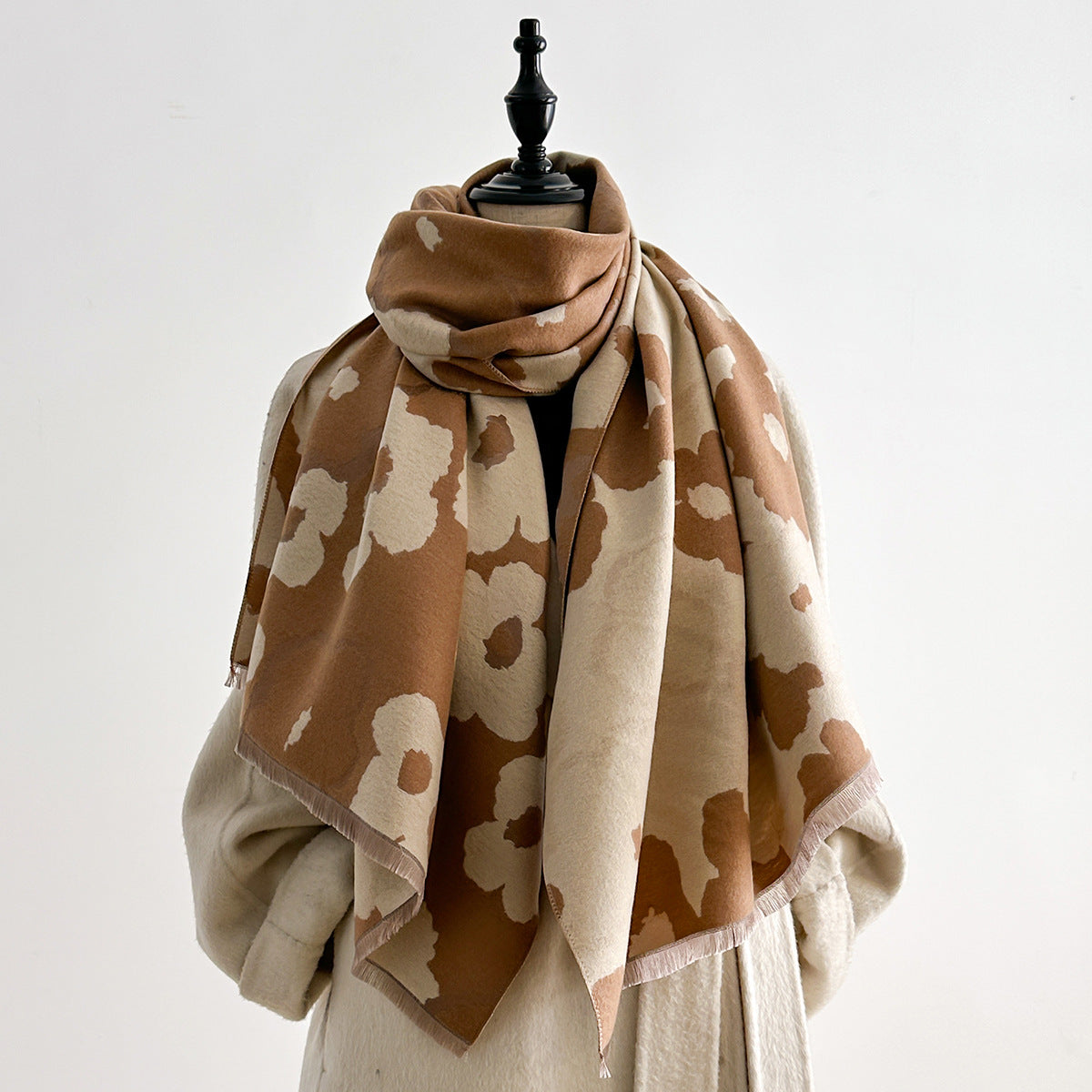 Winter Double-Sided Floral Print Shawl Wrap Scarf 6W6NSC126