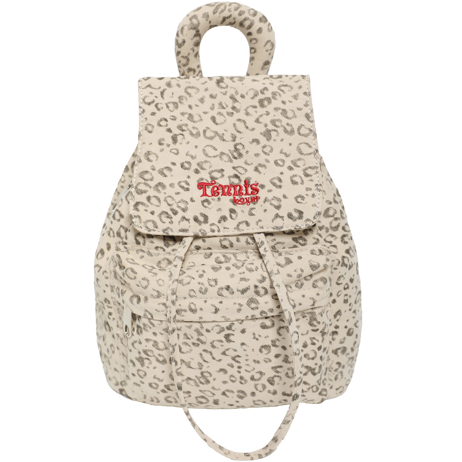 Vintage Leopard Print Letters Embroideries Backpack 6S10BBG1428