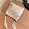 Trendy Floral Bead Square Handbag Evening Bag 6S10BBG1462