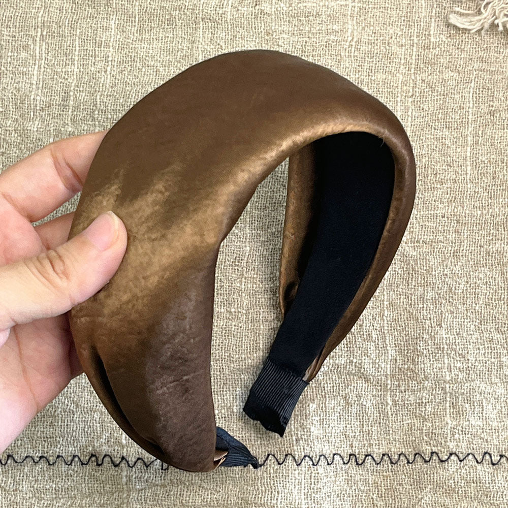 Elegant Satin Soft Padded Wide Headband 6W6HBD375
