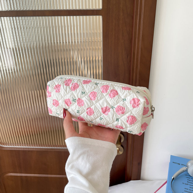 Floral  Quilted Storage Cosmetic Bag 6C5CO72