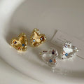 Geometric Heart Stud Earrings - DippedShop Wholesale - #0019