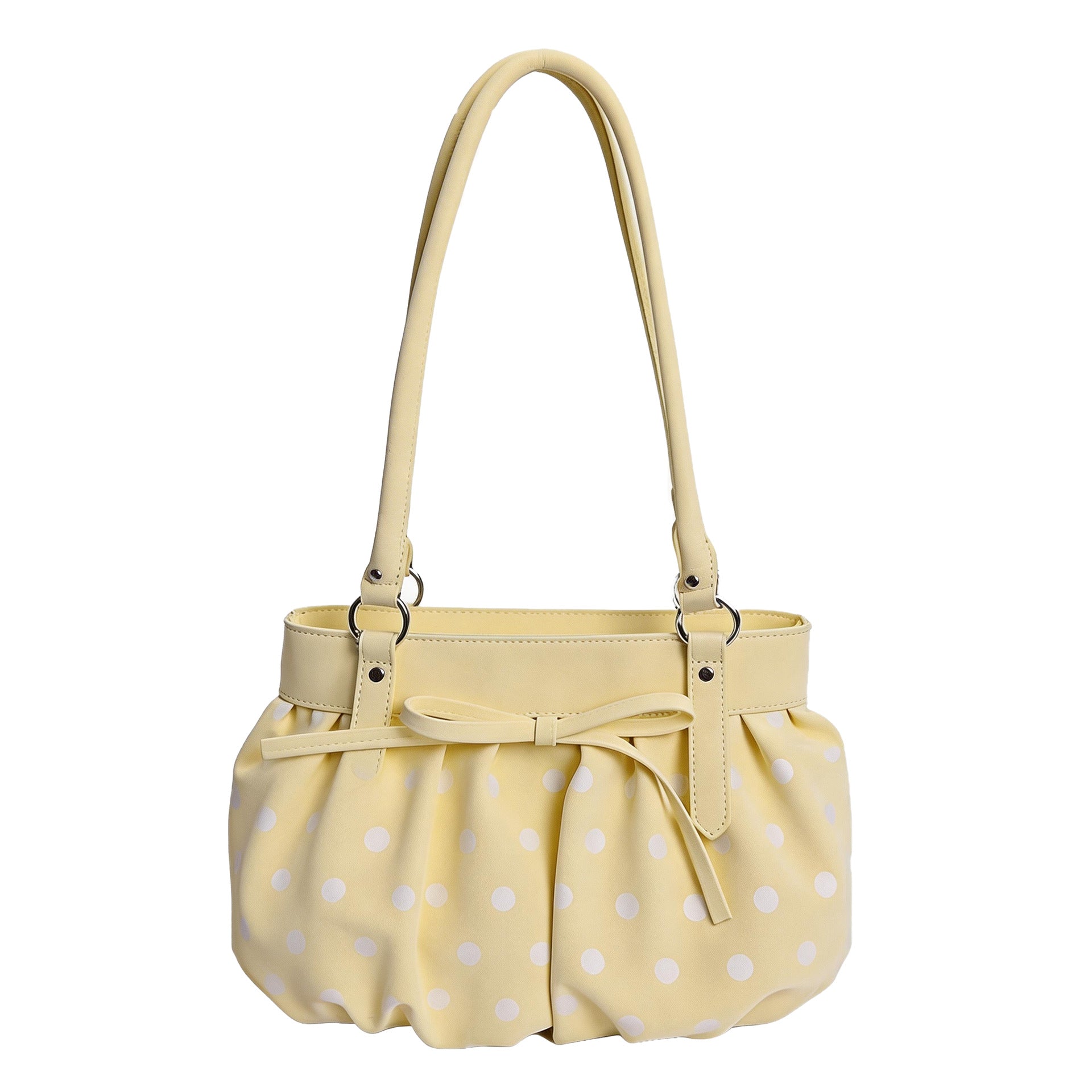 Fresh Polka Dots Bowknot Ruffled Underarm Bag 6W10BBG1381