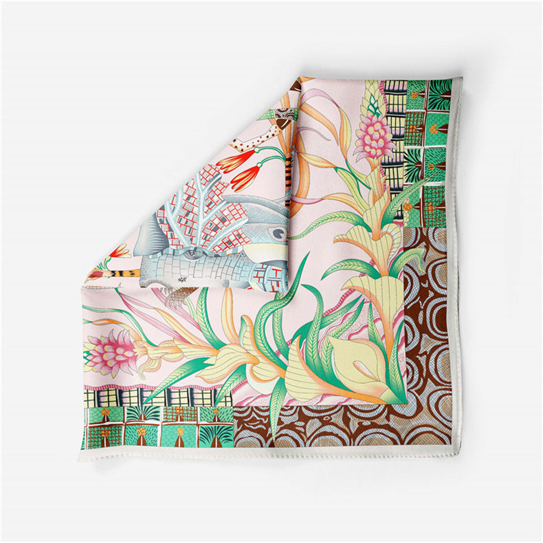 Animal Print Silk Scarf - DippedShop Wholesale - #8099