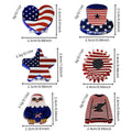 Cute USA Flag Pattern Floral Shape Hair Clip 8AS6HCP59T