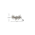 Elegant Snowflake Rhinestones No Bend Hair Clip MK2PM6W6HCP06