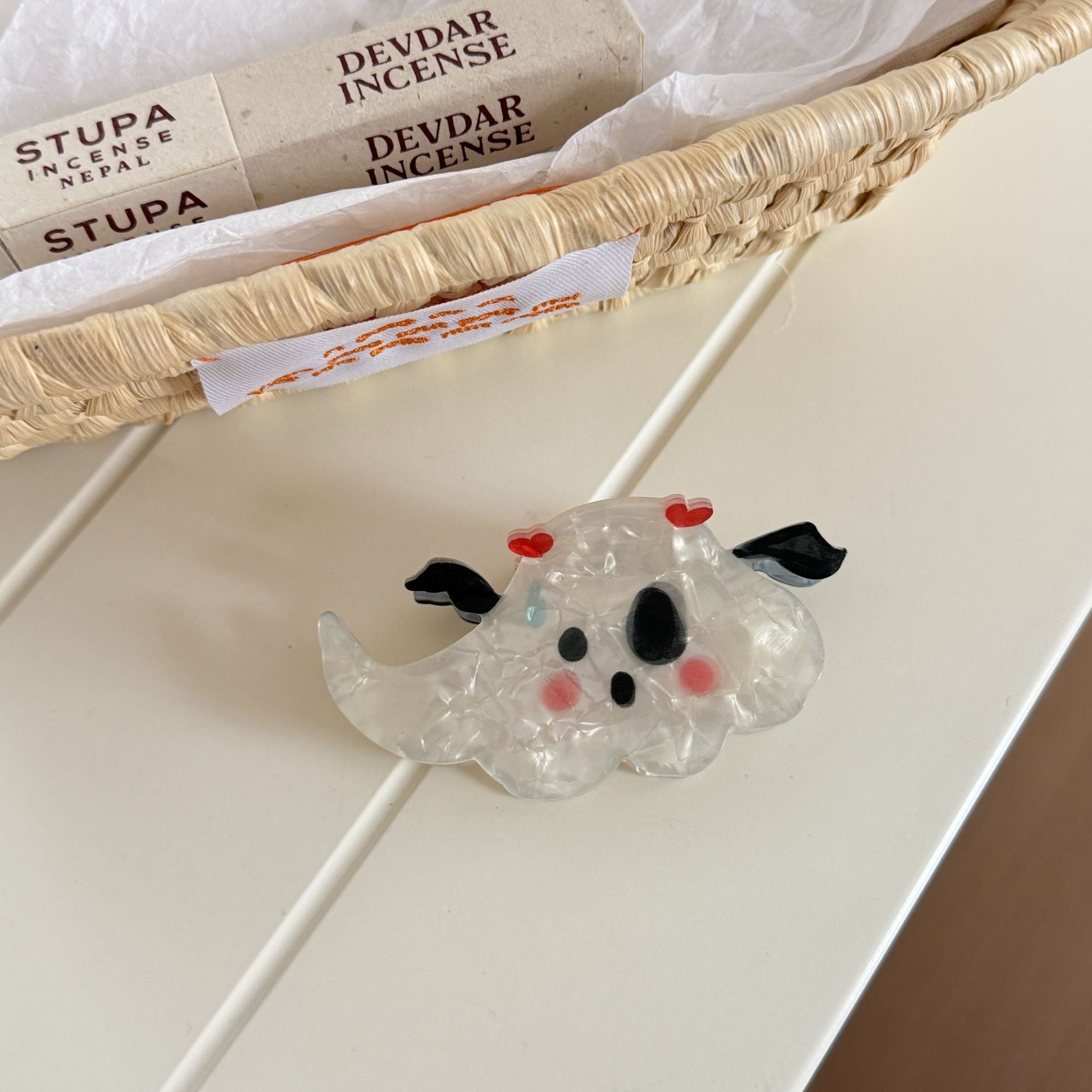 Cute Pumpkin Ghost Halloween Hair Claw 6W6HCP1323