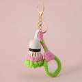 Cute Handmade Crochet Badminton Racket Keychain MK2ZCAS6W10BBC69