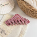 Retro Plaid Hair Claw - DippedShop Wholesale - #7475