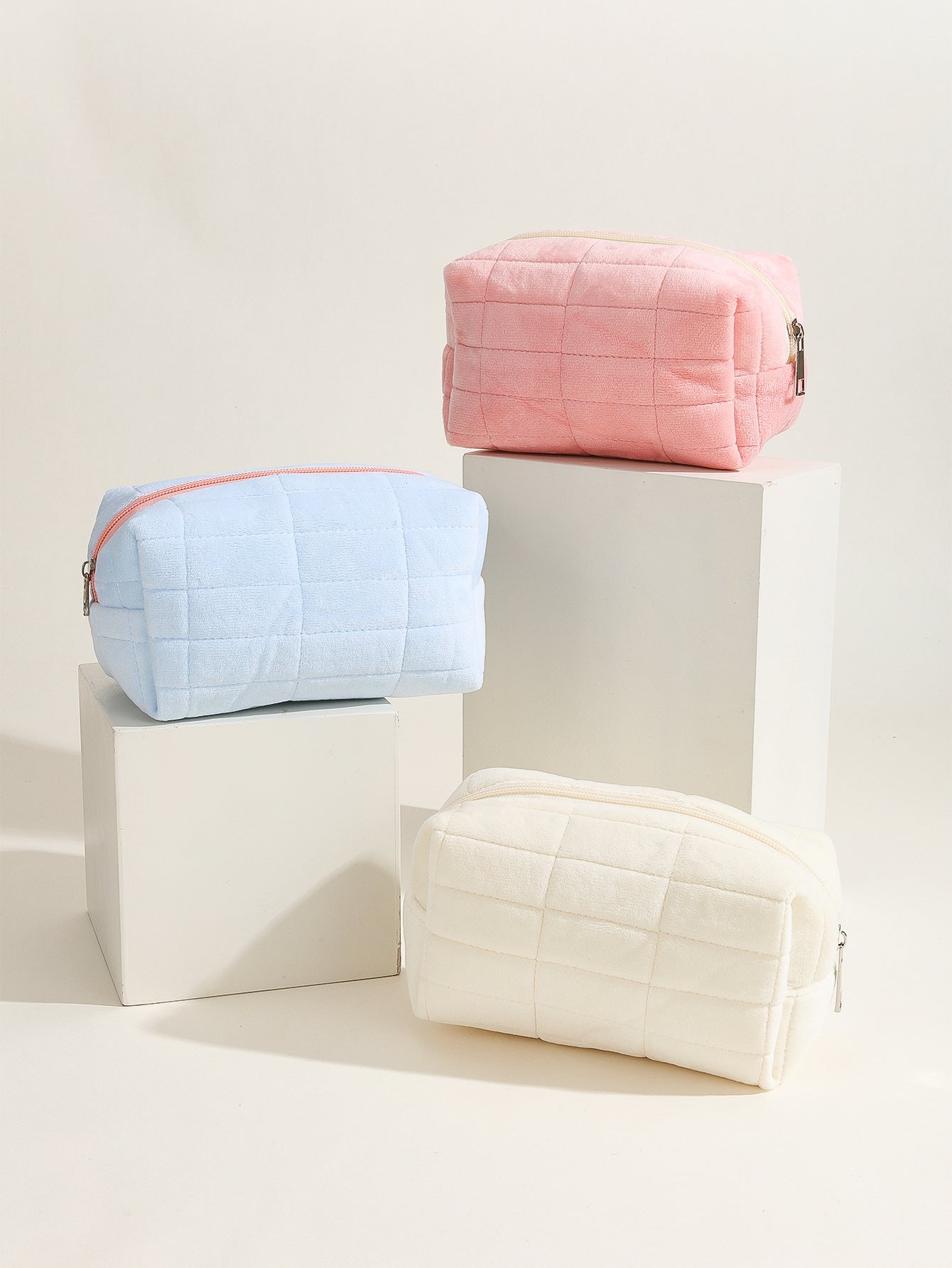 Solid Color Cute Square Make Up Bag DPB0113