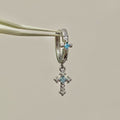 Cross Rhinestone Hoop Earrings - DippedShop Wholesale - #8355