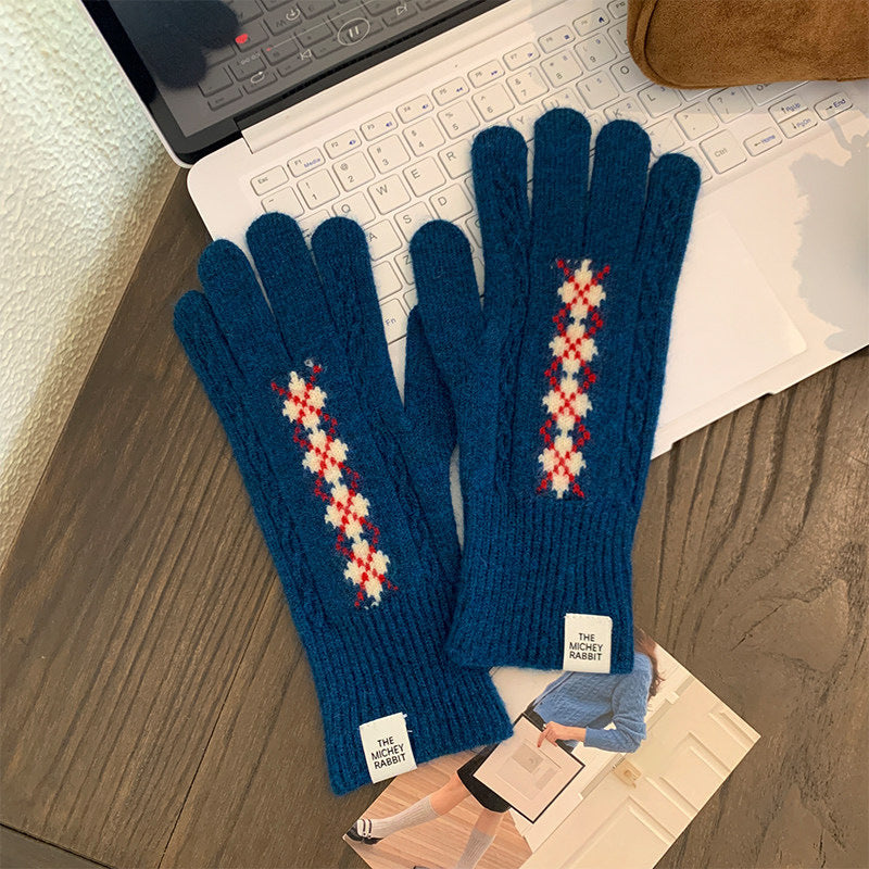 Trendy Cable Knit Christmas Touchscreen Warm Gloves 6W6GLO108