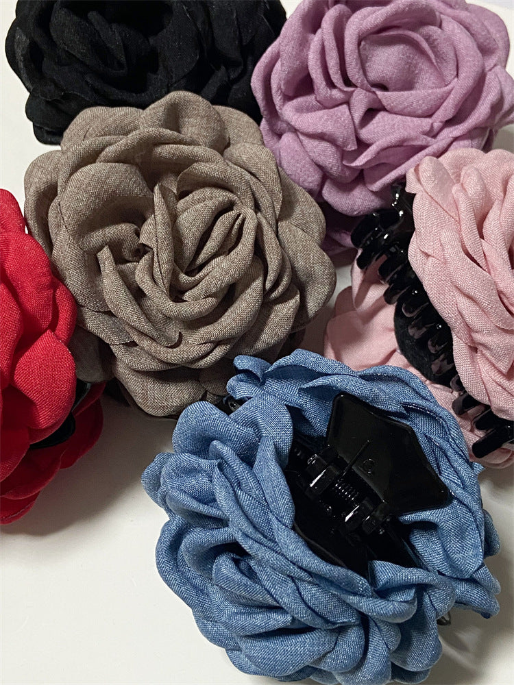 Cute Hawaiian Rose Flower Hair Claw Clip 6W6HCP1251