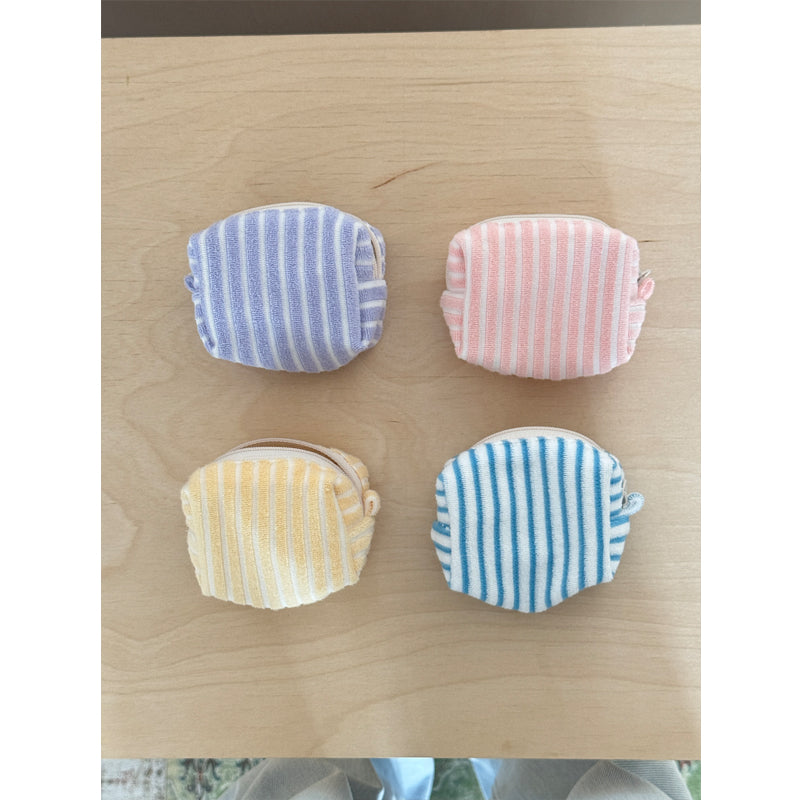 Plush Striped Coin Purse - DippedShop Wholesale - #0307