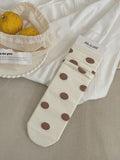 Vintage Polka Dot Soft Scrunch Socks 6W8FSO697