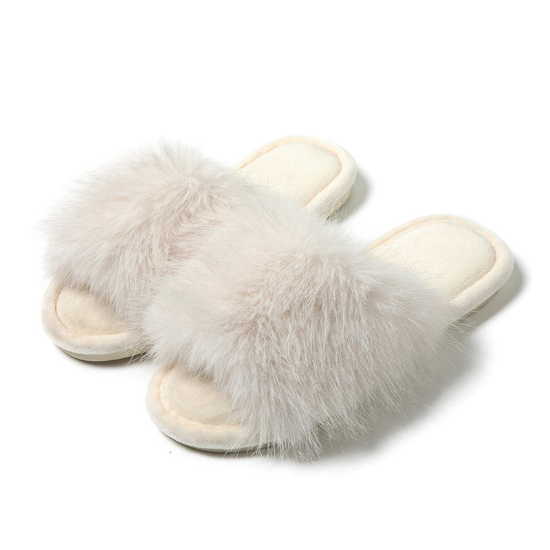 Fluffy Plush Indoor Slippers - DippedShop Wholesale - #2099