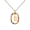 Colorful CZ Letter Pendant - DippedShop Wholesale - #0851