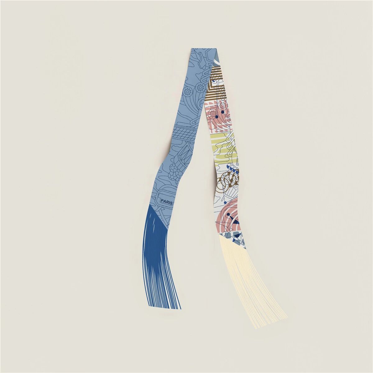 Horse Print Tassel Silk Scarf - DippedShop Wholesale - #7923