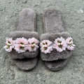 Plush Flower Indoor Slippers - DippedShop Wholesale - #7571