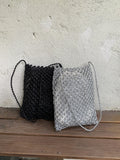 Mini Hand Woven Hollow Square Crossbody Bag 8CW6BBG528L
