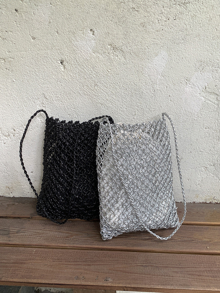 Mini Hand Woven Hollow Square Crossbody Bag 8CW6BBG528L