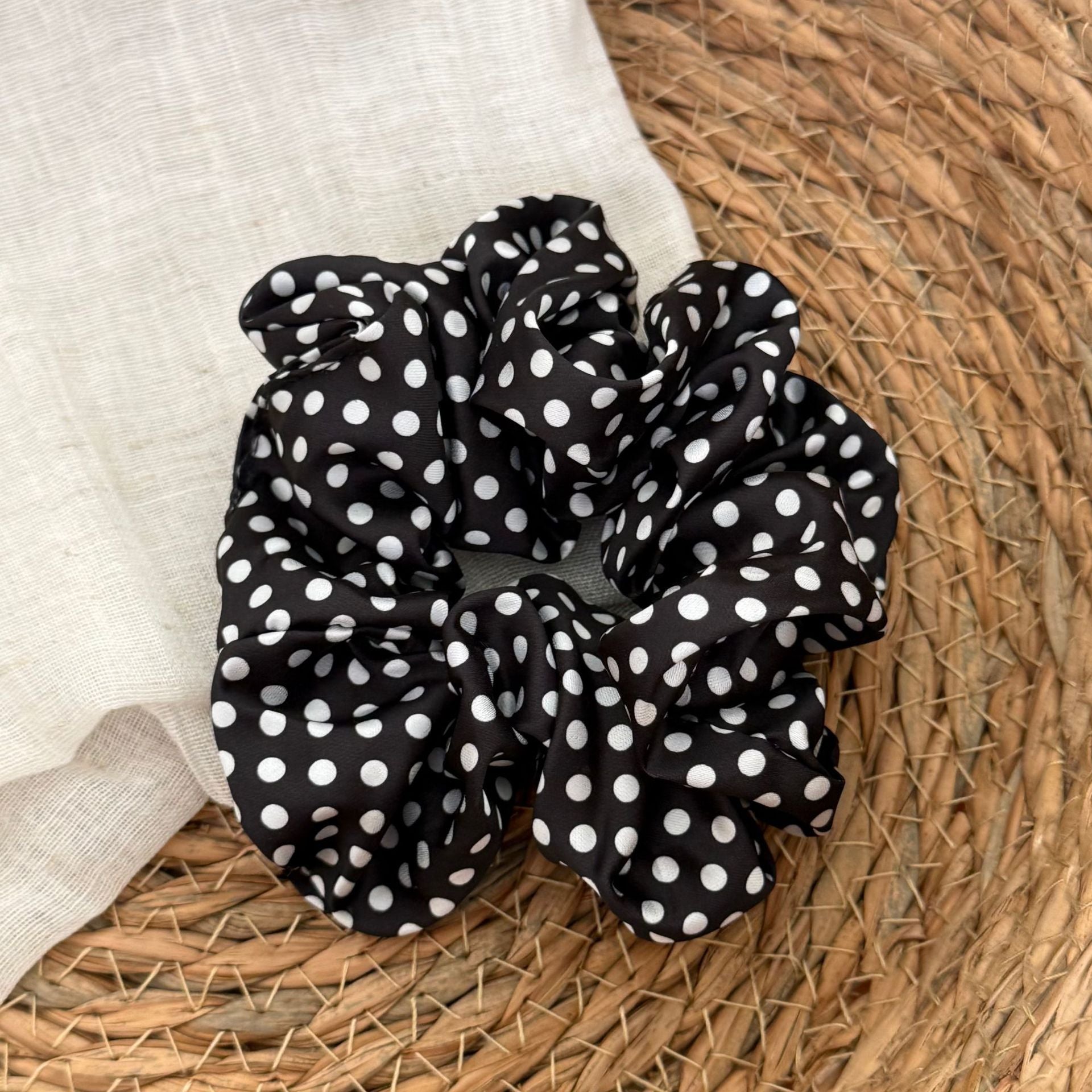 Vintage Polka Dots Print Elastic Scrunchies 6W6HSR335