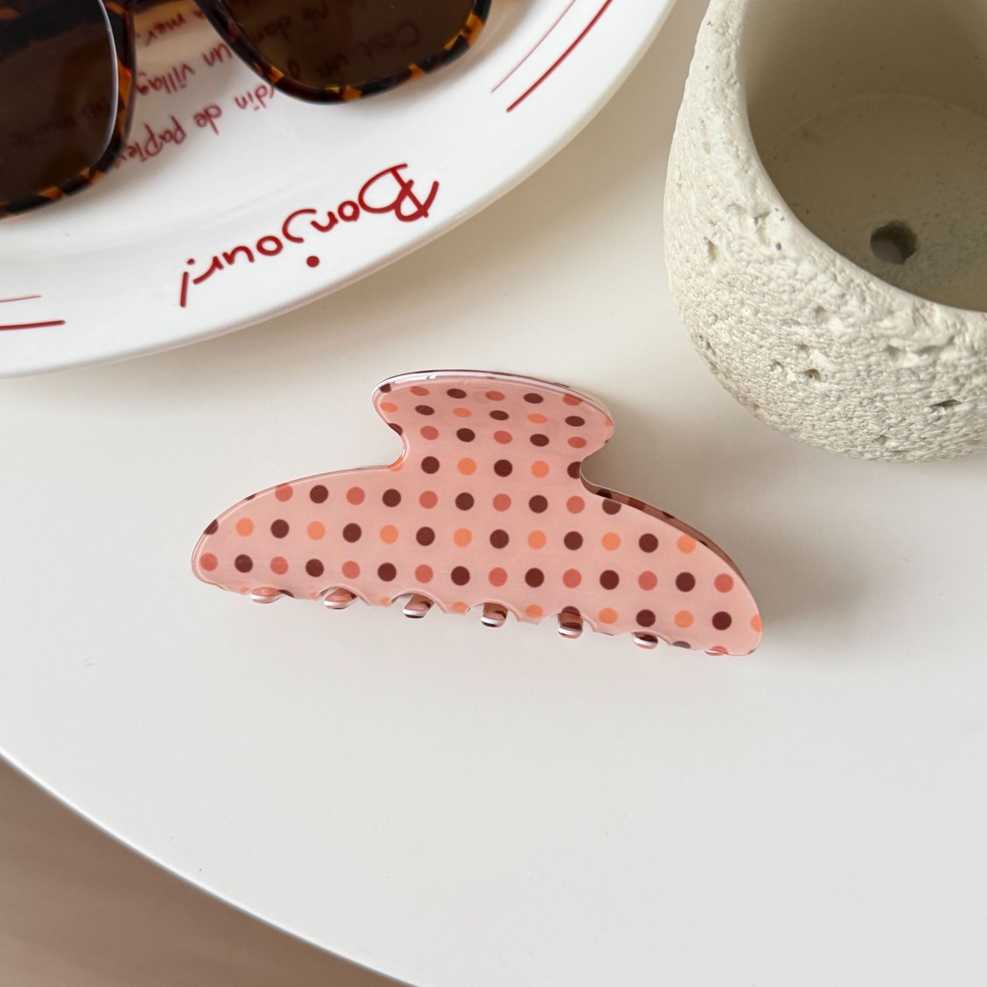 Minimalist Polka Dot Hair Claw - DippedShop Wholesale - #7715