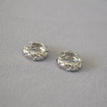 Rhombus Texture Hoop Earrings - DippedShop Wholesale - #0611