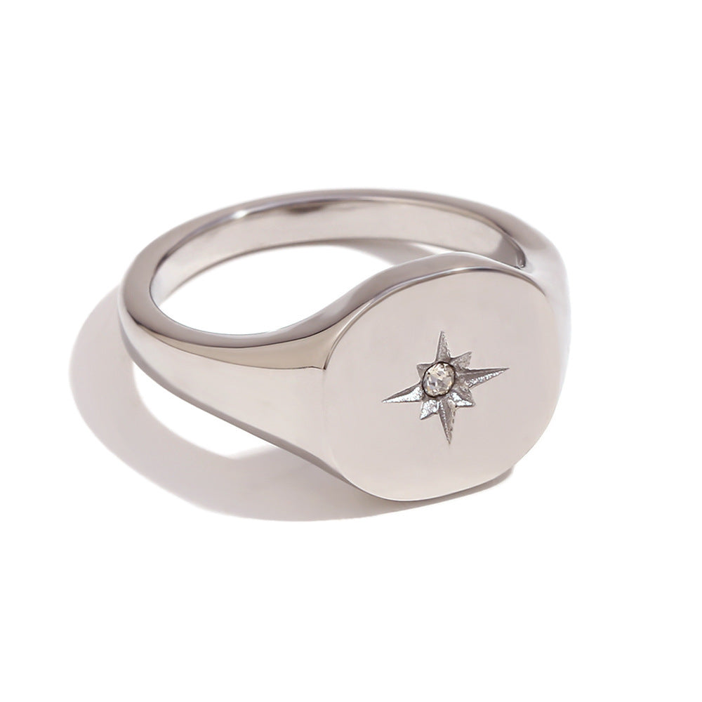 Cubic Zircon Starburst Ring - DippedShop Wholesale - #4291