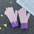 Winter Color Block Touch Screen Knit Gloves 6W6GLO58