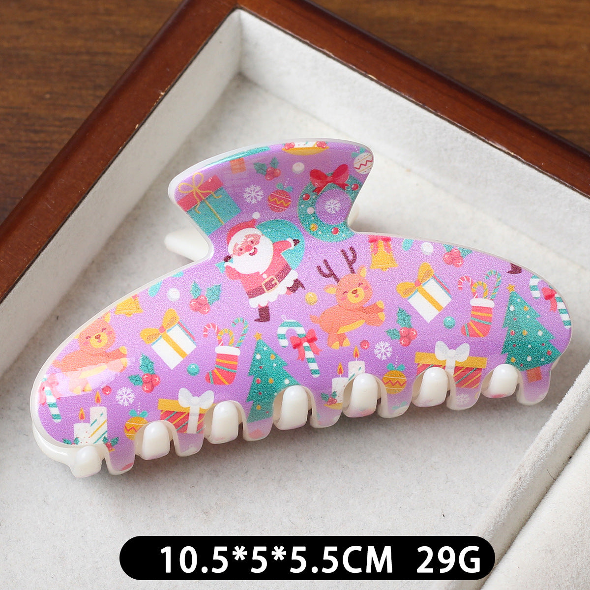 Sweet Santa Claus Print Hair Claws 6W6HCP1697