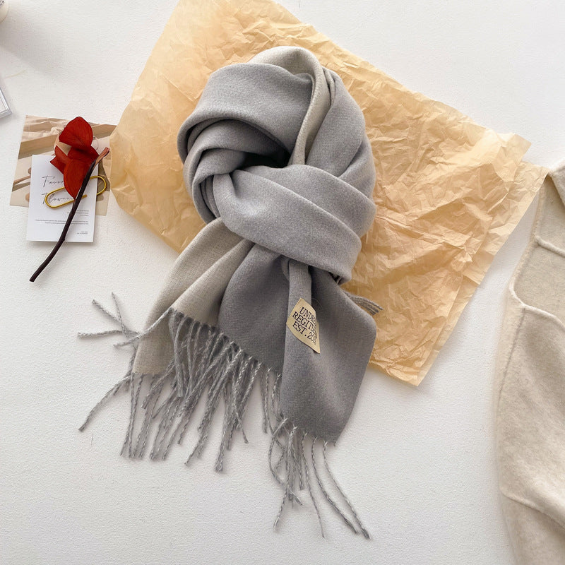 Reversible Fringe Scarf - DippedShop Wholesale - #2963