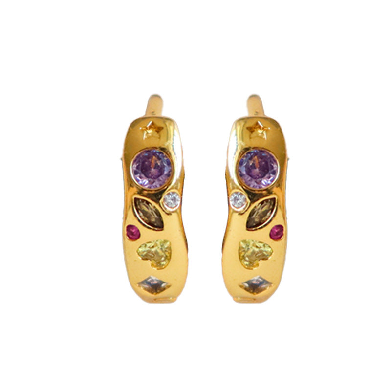 Vintage Gold Hoop Earrings - DippedShop Wholesale - #6659