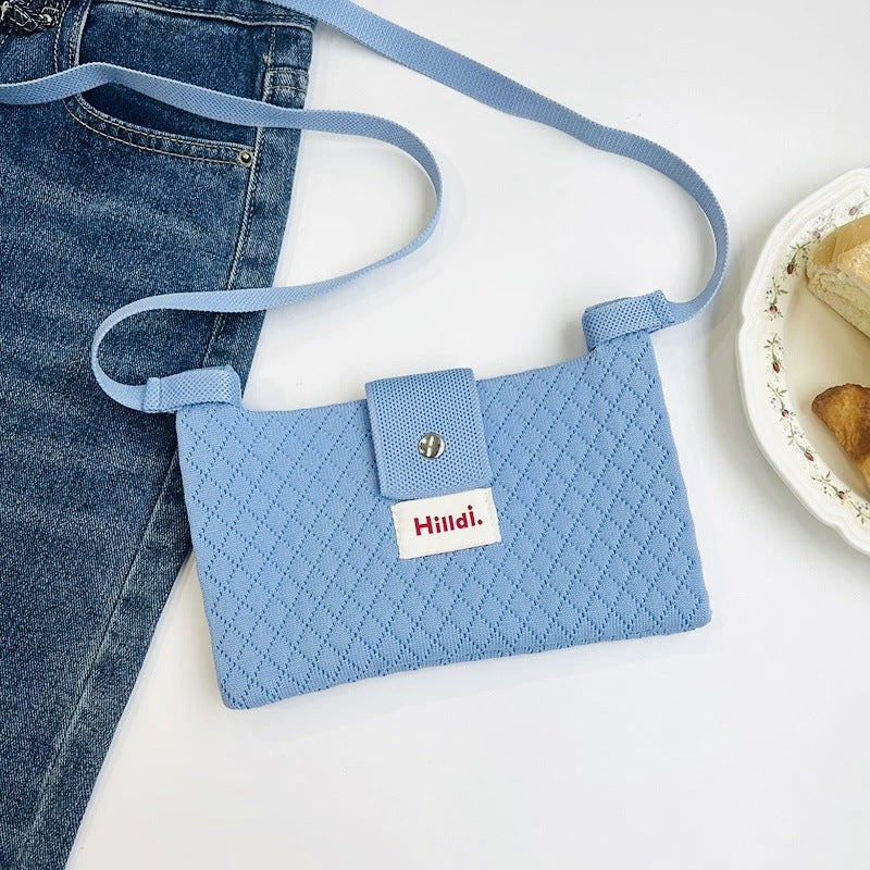 Simple Solid Color Knit Crossbody - DippedShop Wholesale - #9907
