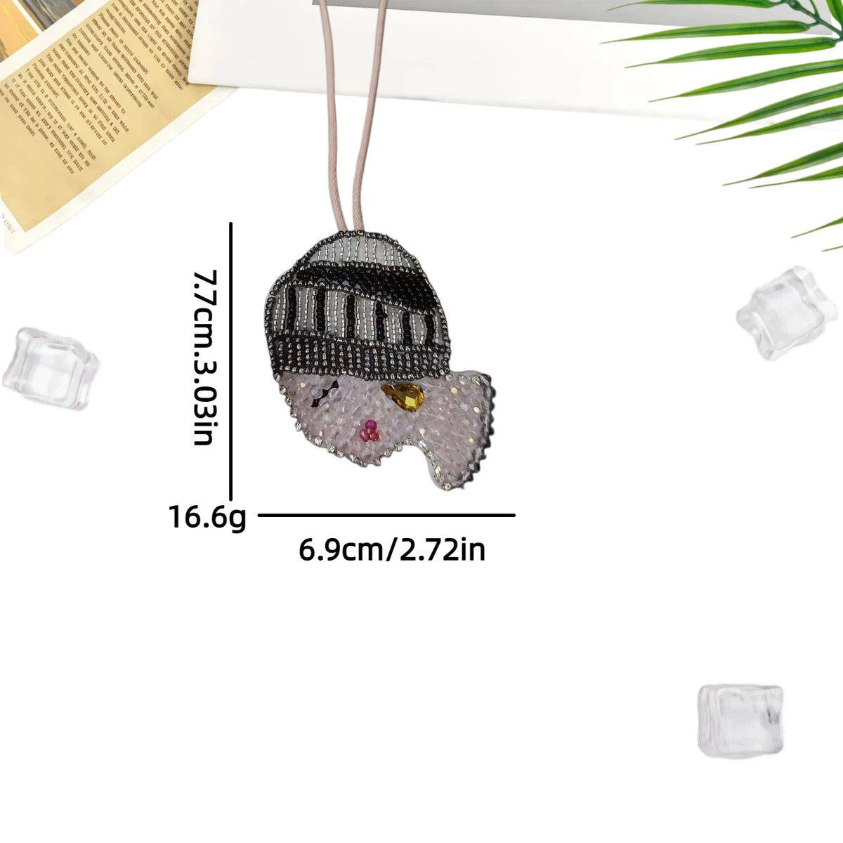 Cute Cartoon Rhinestones Horse Pendant Bag Charm 6W10BBC803