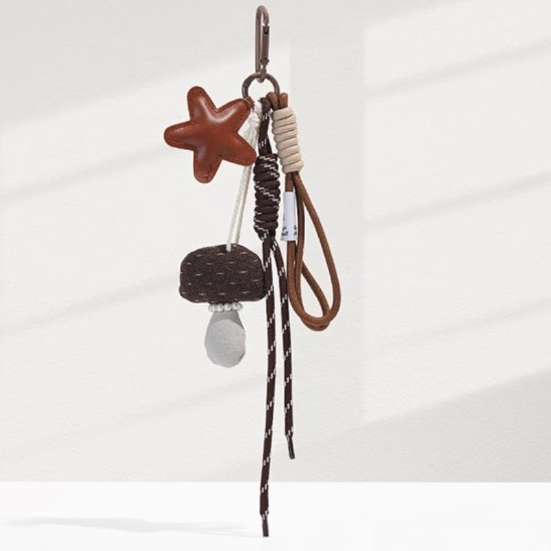 Funny Mushroom Pendant Rope Braided Keychain DP25H619