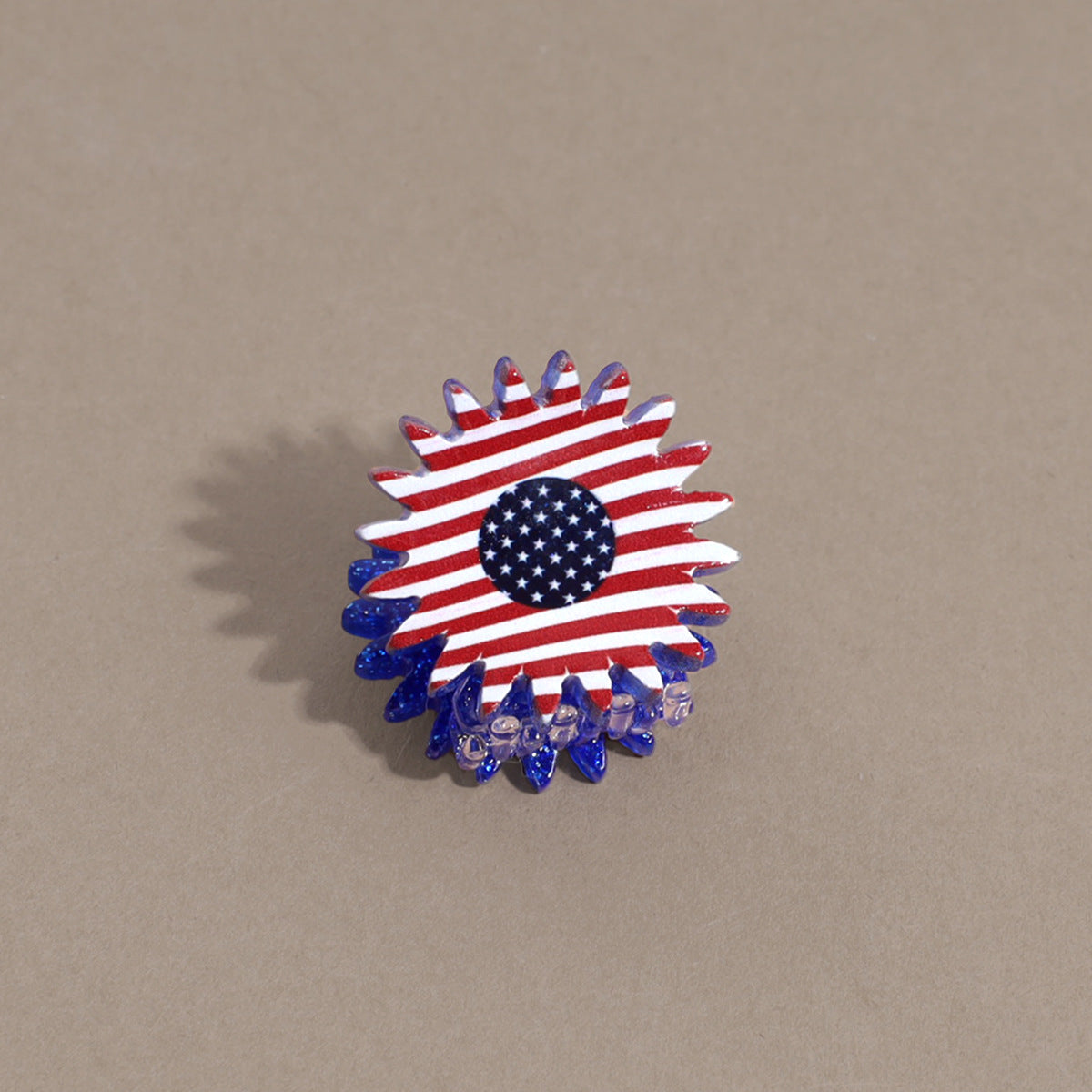 Trendy American Flag Hat Shape Lightweight Hair Clip 8AS6HCP61T