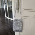 Mini Hand Woven Hollow Square Crossbody Bag 8CW6BBG528L