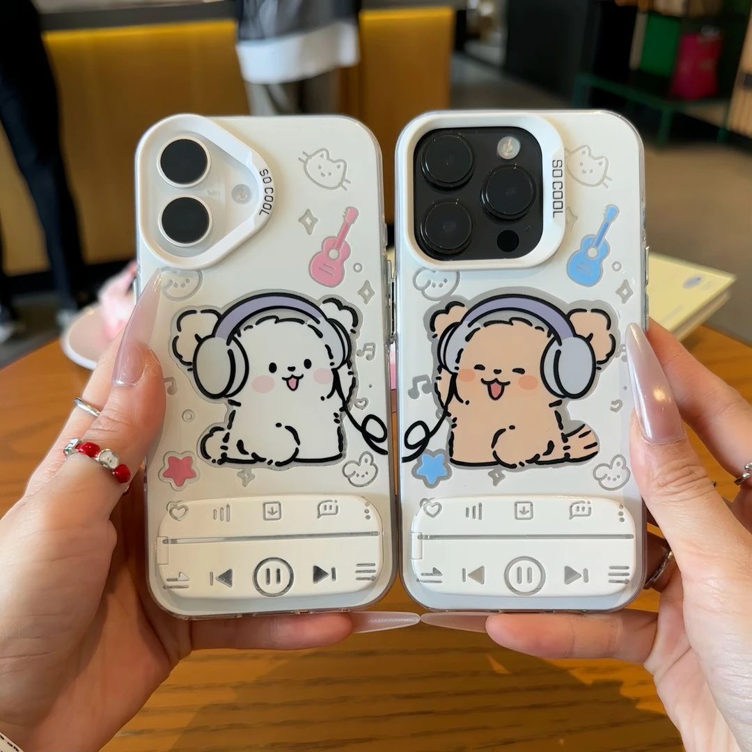 Cute Puppy Stand Protective Phone Case for iPhone 6Z13HPC204