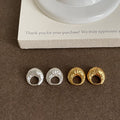 Chunky Texture Geometric Circle Hoop Earrings 6W6JER594