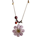 Flower Resin Pendant Necklace - DippedShop Wholesale - #2419