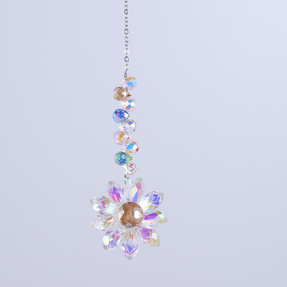 Colorful Crystal Ball Chain Floral Pendant Suncatchers MK2CZAS6H7HLS70